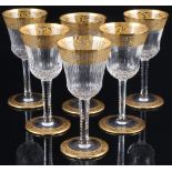 St. Louis Thistle Gold 6 Südweingläser, dessert wine glasses,