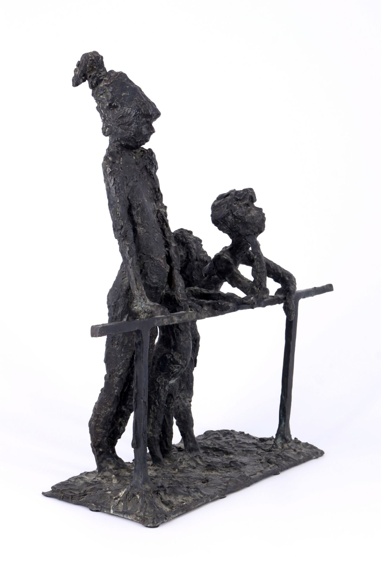 Clemens Pasch (1910-1985) große Bronze Kinder am Geländer, children on a railing, - Image 2 of 5