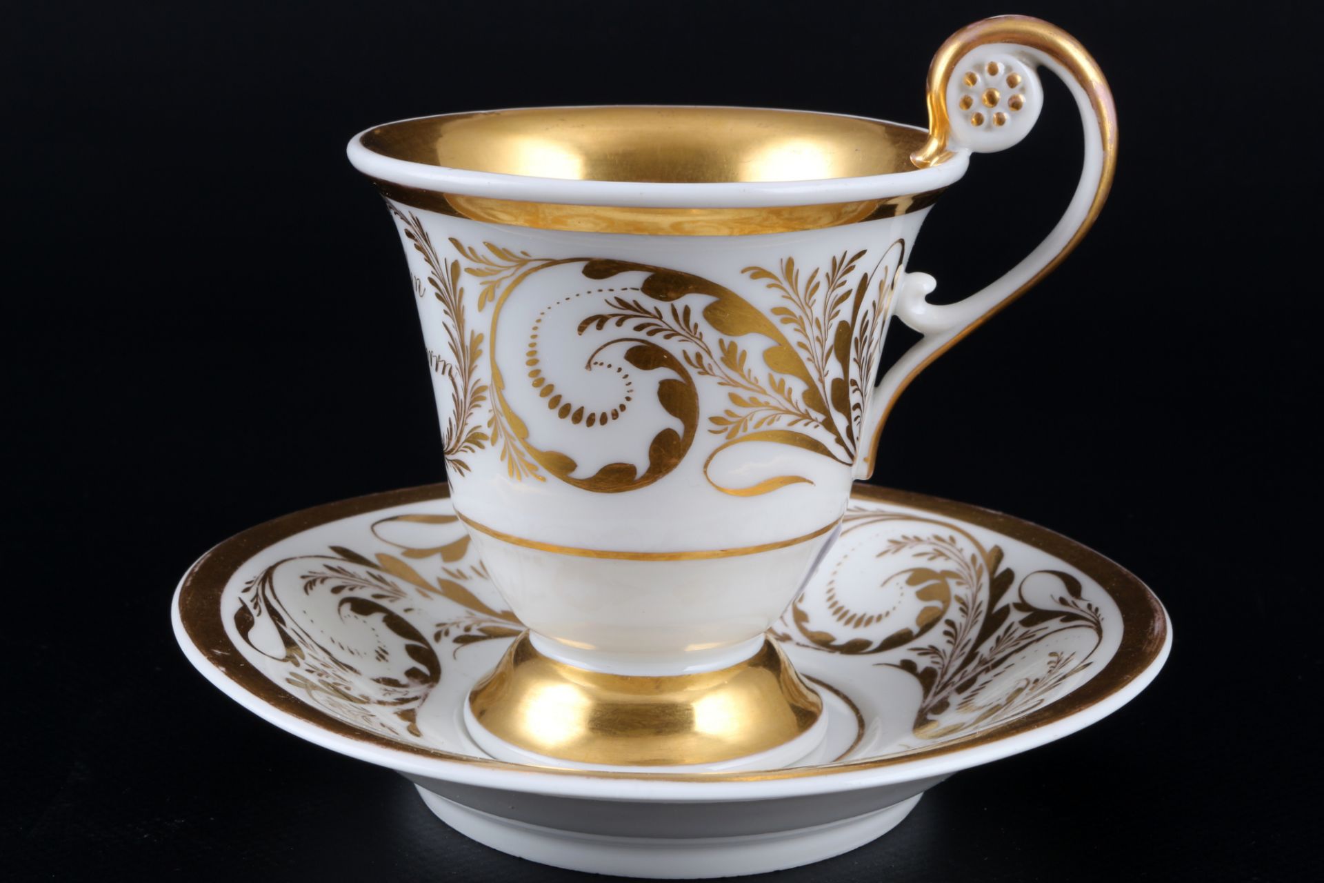 KPM Berlin Paar Punktassen, Biedermeier 1820-1840, pair of collection coffee cups, - Image 2 of 5