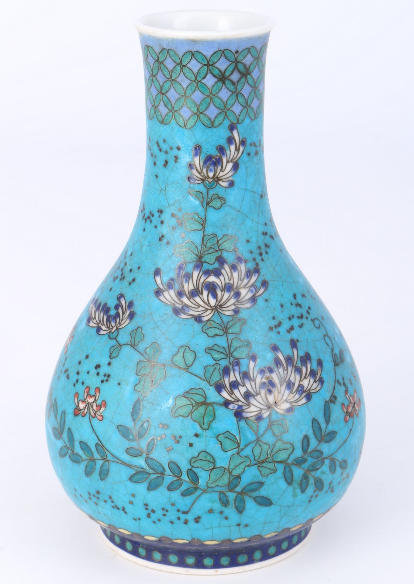 Japan Cloisonne Vase um 1890, Nihon Shippo, japanese vase, - Image 3 of 5