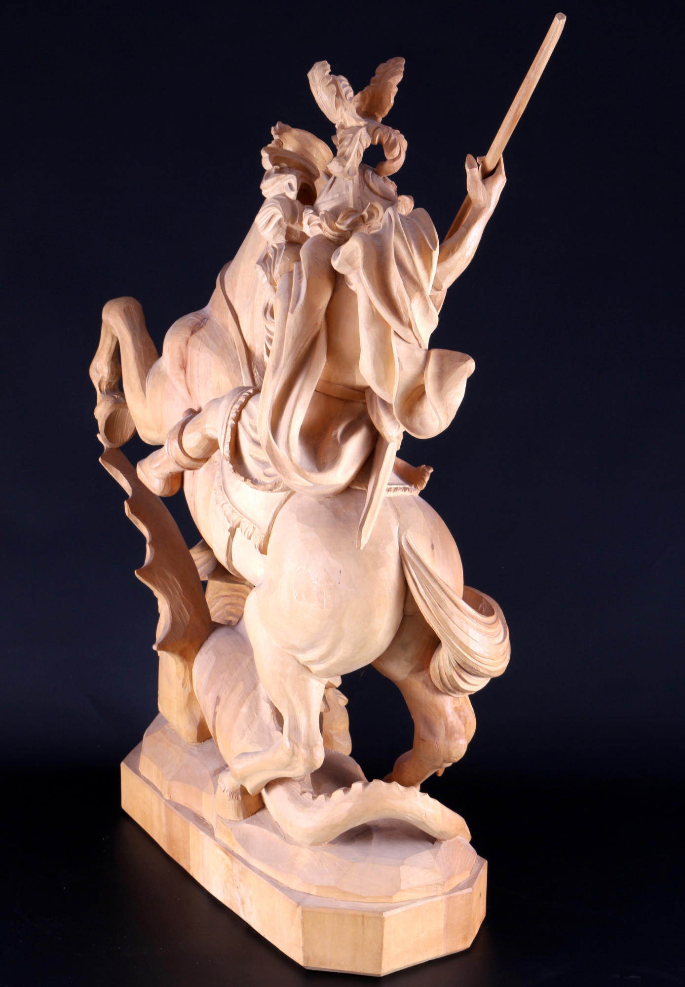 Saint George - large wooden sculpture, Heiliger Georg - große Holz Heiligenfigur, - Image 5 of 7