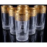 St. Louis Thistle Gold 6 Bechergläser / Wassergläser, highball glasses,