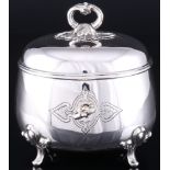 Jugendstil 800 Silber Deckeldose, silver lidded box art nouveau,