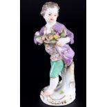 Meissen Gärtnerkind mit Blumenkorb, gardener child with flower basket,