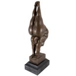 Miguel Fernando Lopez (*1955) Bronze dicke Turnerin, thick gymnast,