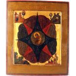 Russland Ikone Gottesmutter - unverbrennbarer Dornbusch 19. Jahrhundert, russian icon Mother of God