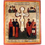 Russland Ikone Kreuzigung Jesu Christus 19. Jahrhundert, russian icon Crucifixion of Christ 19th cen