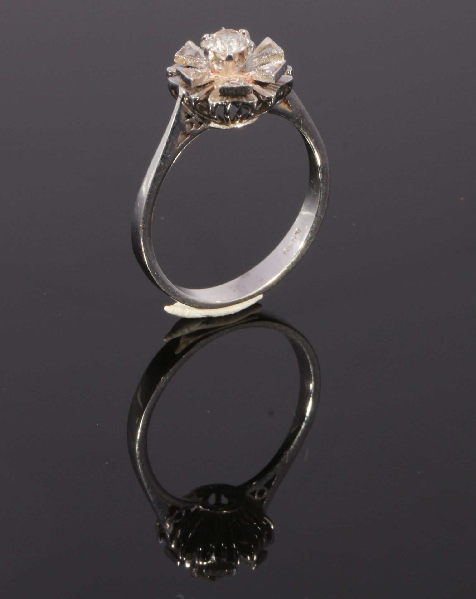 750 Gold Brillant Ring 0,2 ct, 18K gold diamond ring, - Bild 2 aus 4