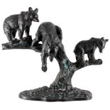 Anton Büschelberger (1869-1934) Bronze Drei Bärenjungen, three bear cubs,