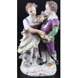 Meissen tanzendes Kinderpaar 1.Wahl, Knaufmarke, dancing children 1st choice,