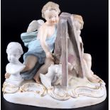 Meissen Allegorie Die Bildhauerkunst 1.Wahl, Knaufmarke, allegory of statuary 1st choice,