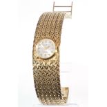 Jobo R7 585 Gold massive Damen Armbanduhr, solid women's 14K gold wristwatch,