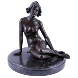 Bronze sitzendes Frauenakt, bronze seated nude,