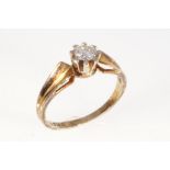 585 Gold Brillant Ring 0,35ct, 14K gold diamond ring 0,35ct,