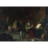 A. Schneider Maler des 19. Jahrhunderts, Alchemist nach David Teniers, painter of the 19th century,