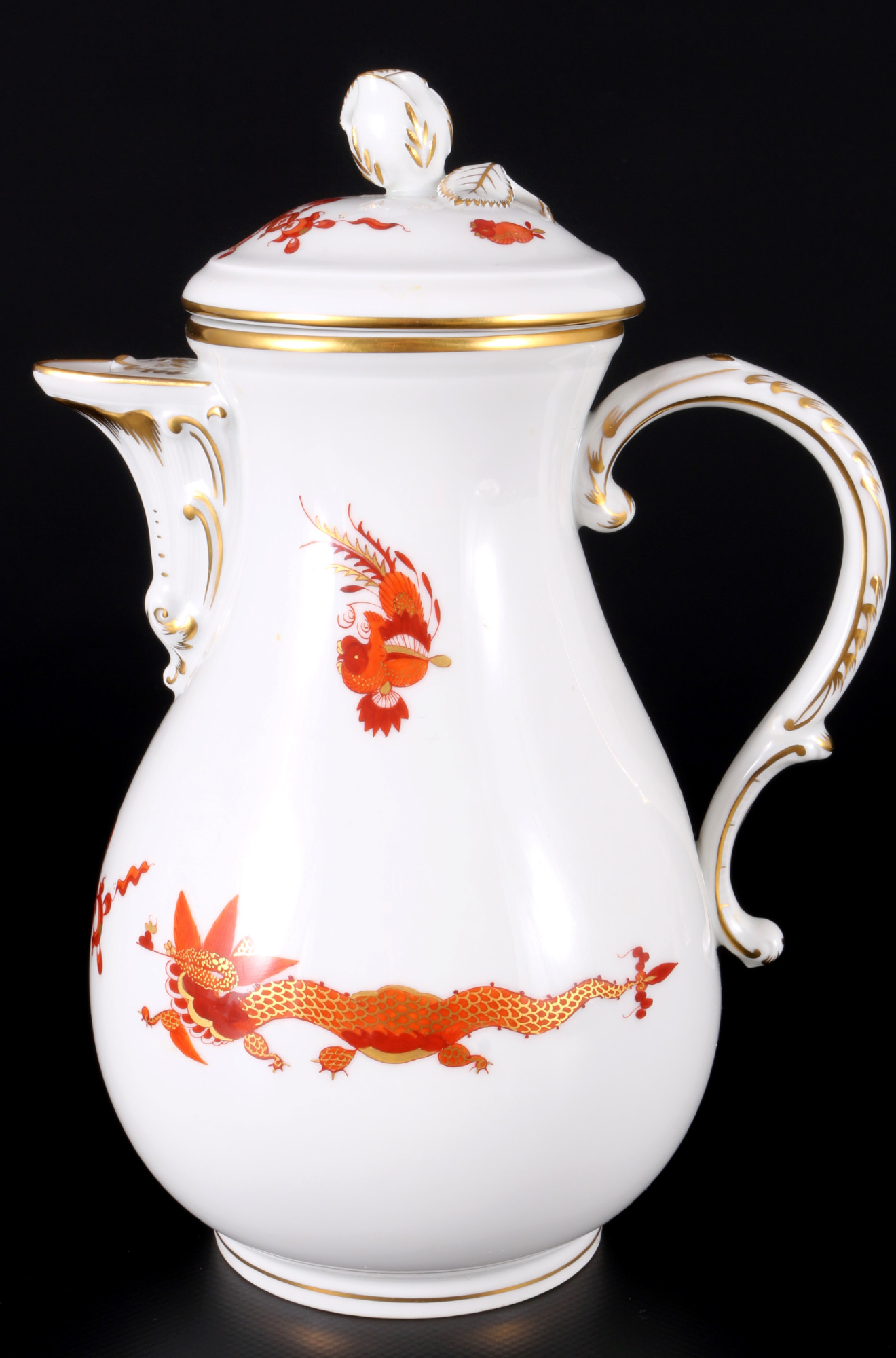 Meissen Red Court Dragon Rich coffee service for 6 persons 1st choice, Kaffeeservice für 6 Personen  - Image 3 of 6