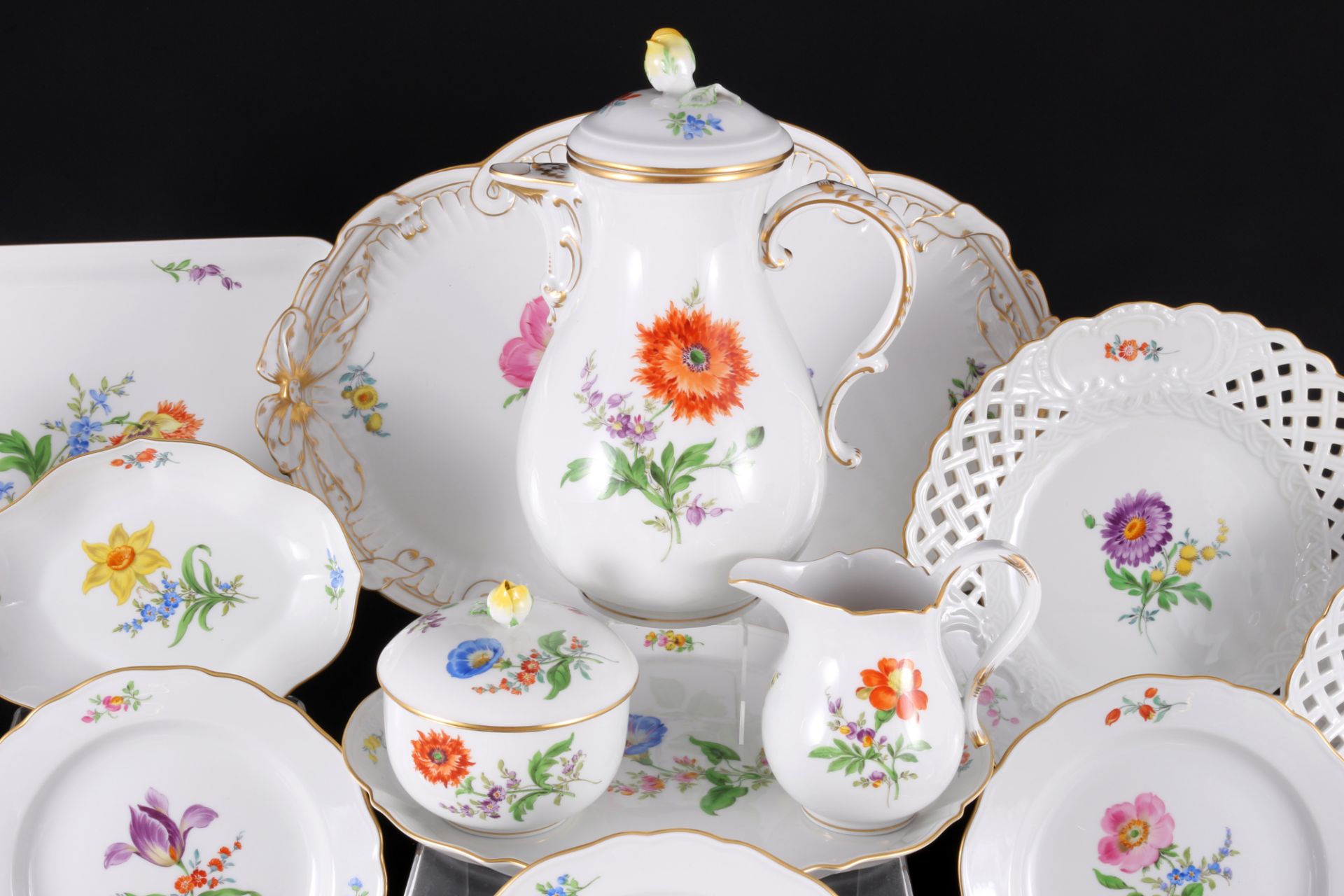 Meissen Blume Kaffeeservice für 6 Personen, coffee service for 6 pers., - Bild 3 aus 6