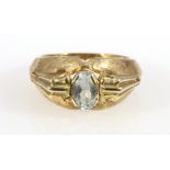 585 Gold Ring Zirkonia, 14K gold zirconia ring,