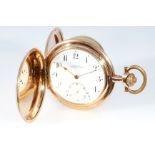 Alpina 585 Gold Herren Savonette Taschenuhr, Alpina 14K Gold pocket watch,