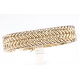 585 Gold breites Armband, 14K gold solid bracelet,