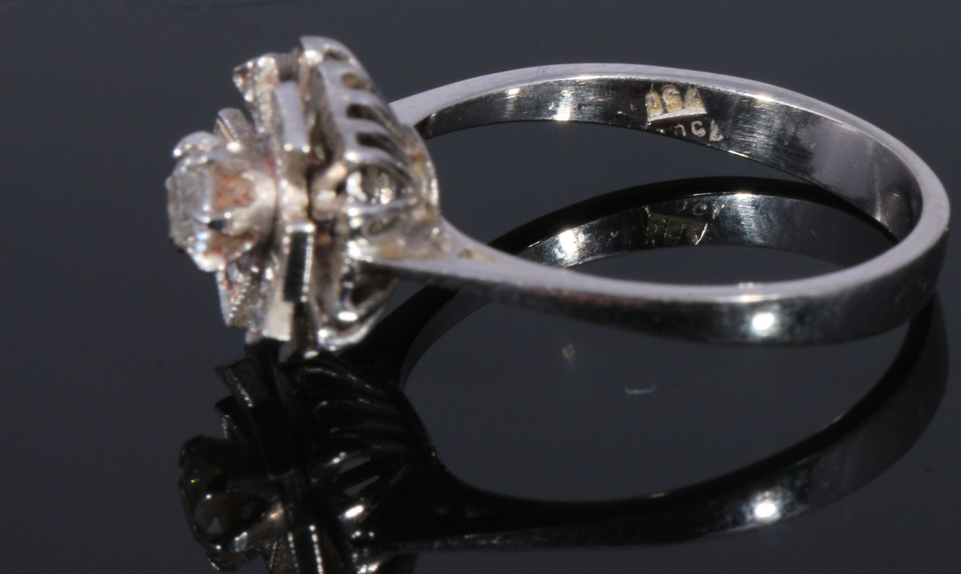 750 Gold Brillant Ring 0,2 ct, 18K gold diamond ring, - Bild 3 aus 4