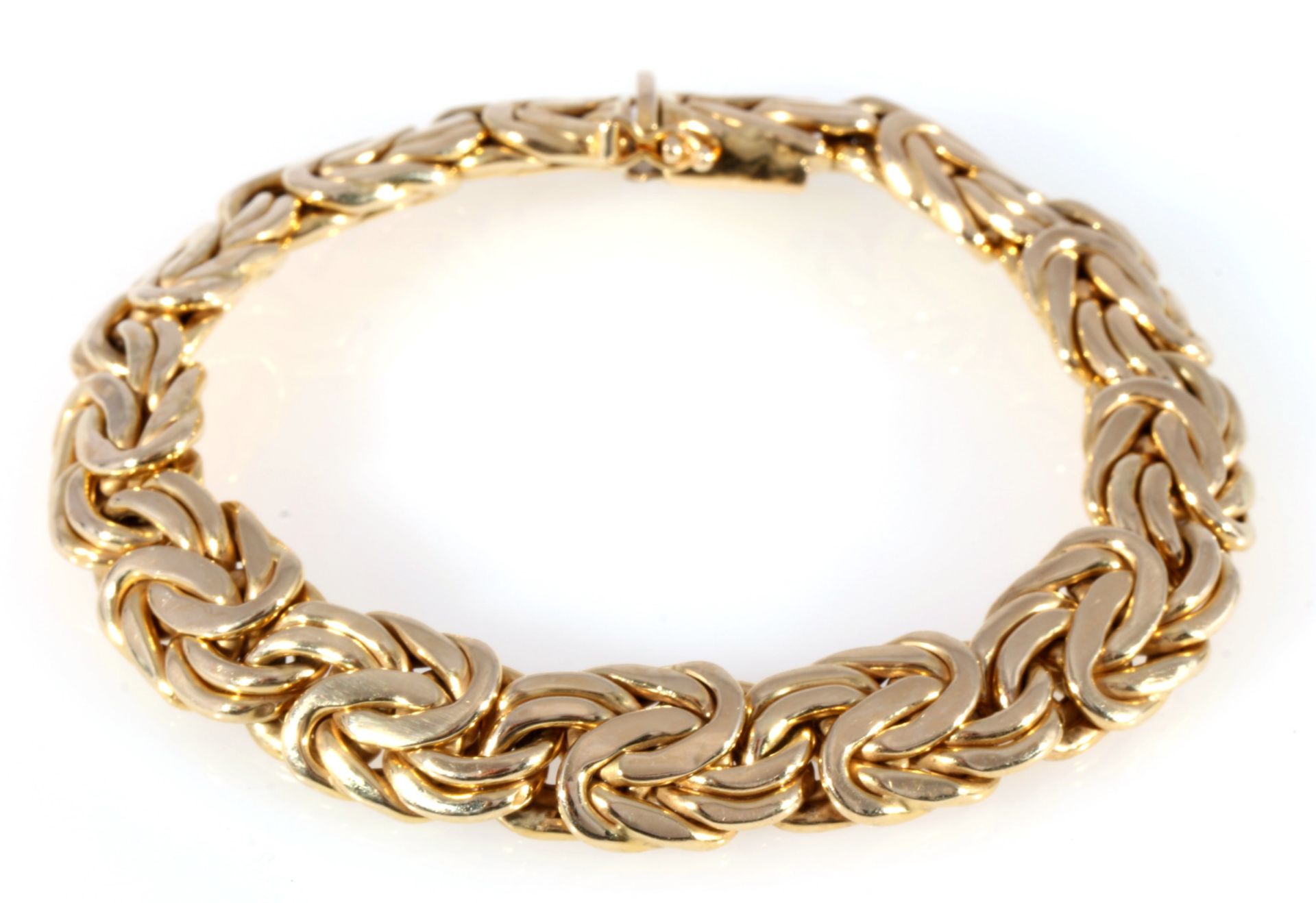 750 gold solid king bracelet, 18K Gold massives Königsarmband, - Image 3 of 5