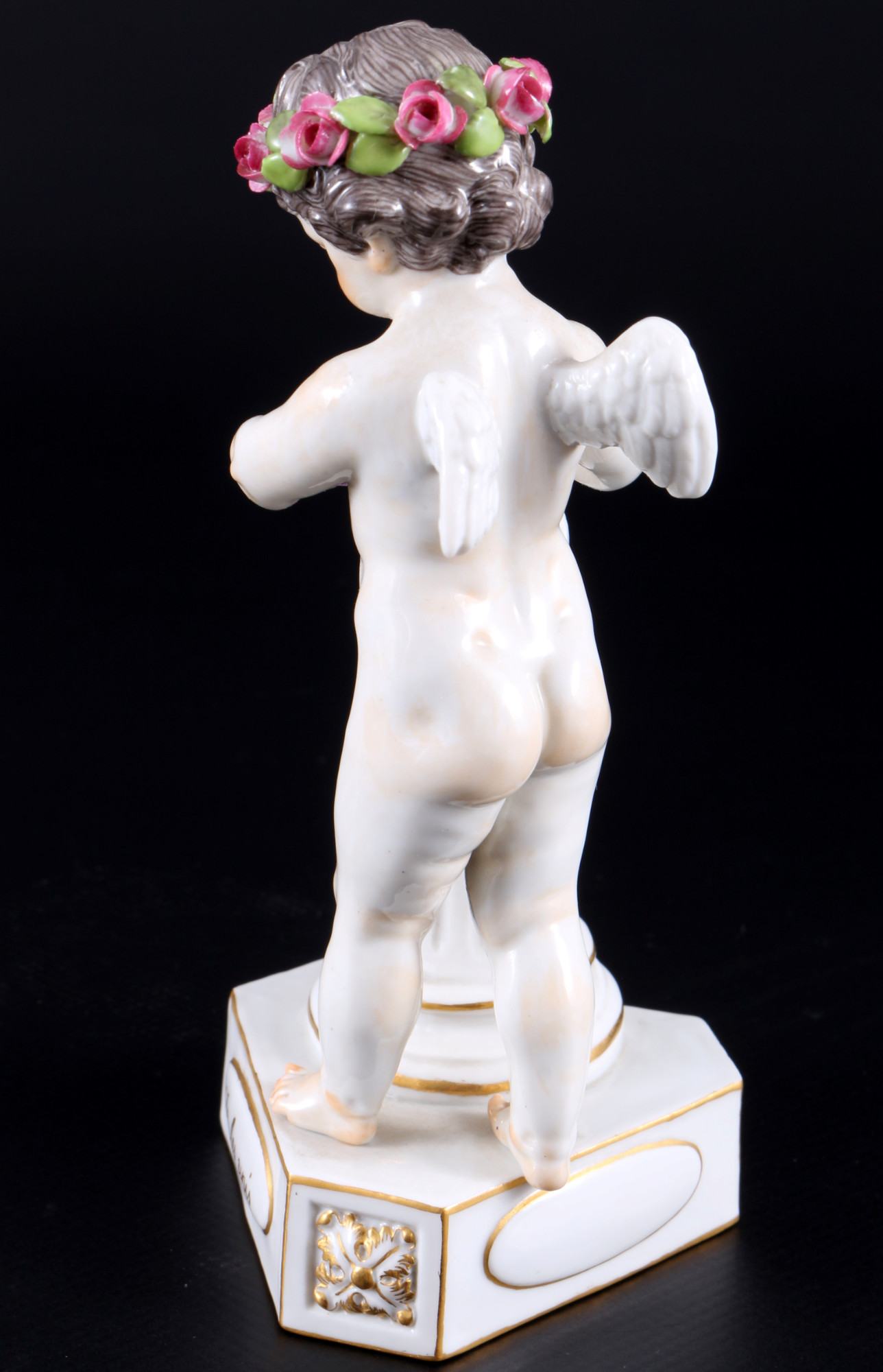 Meissen Devisenkind "Je les unis" 1.Wahl, cupid with two hearts 1st choice, - Image 2 of 6