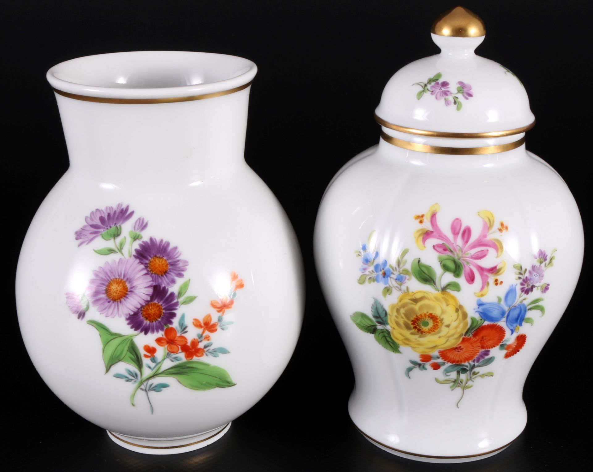 Meissen Flowers 7-piece decorative / splendor porcelain lot, 7-teiliges Zierporzellan Lot, - Image 4 of 6