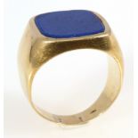 585 Gold massiver Siegelring, 14K gold solid ring,