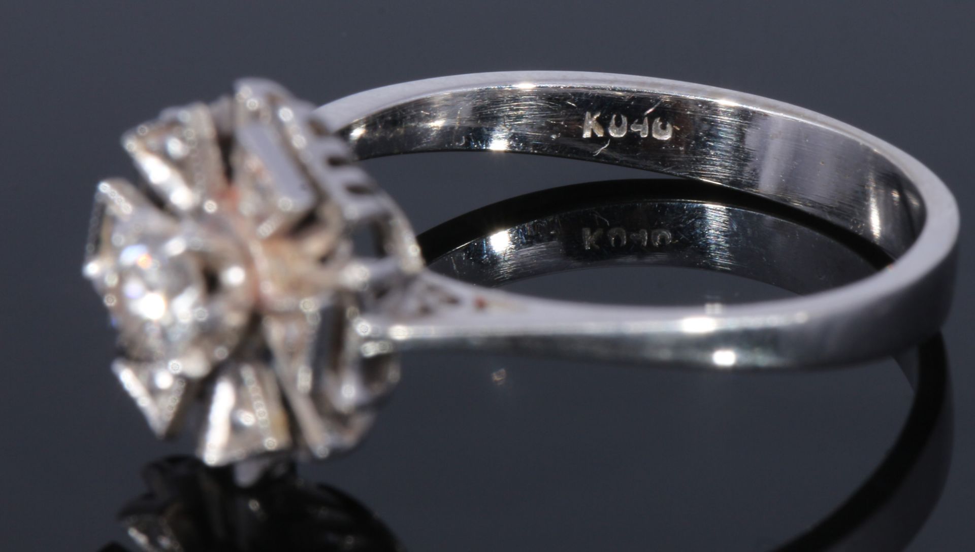 750 Gold Brillant Ring 0,2 ct, 18K gold diamond ring, - Bild 4 aus 4