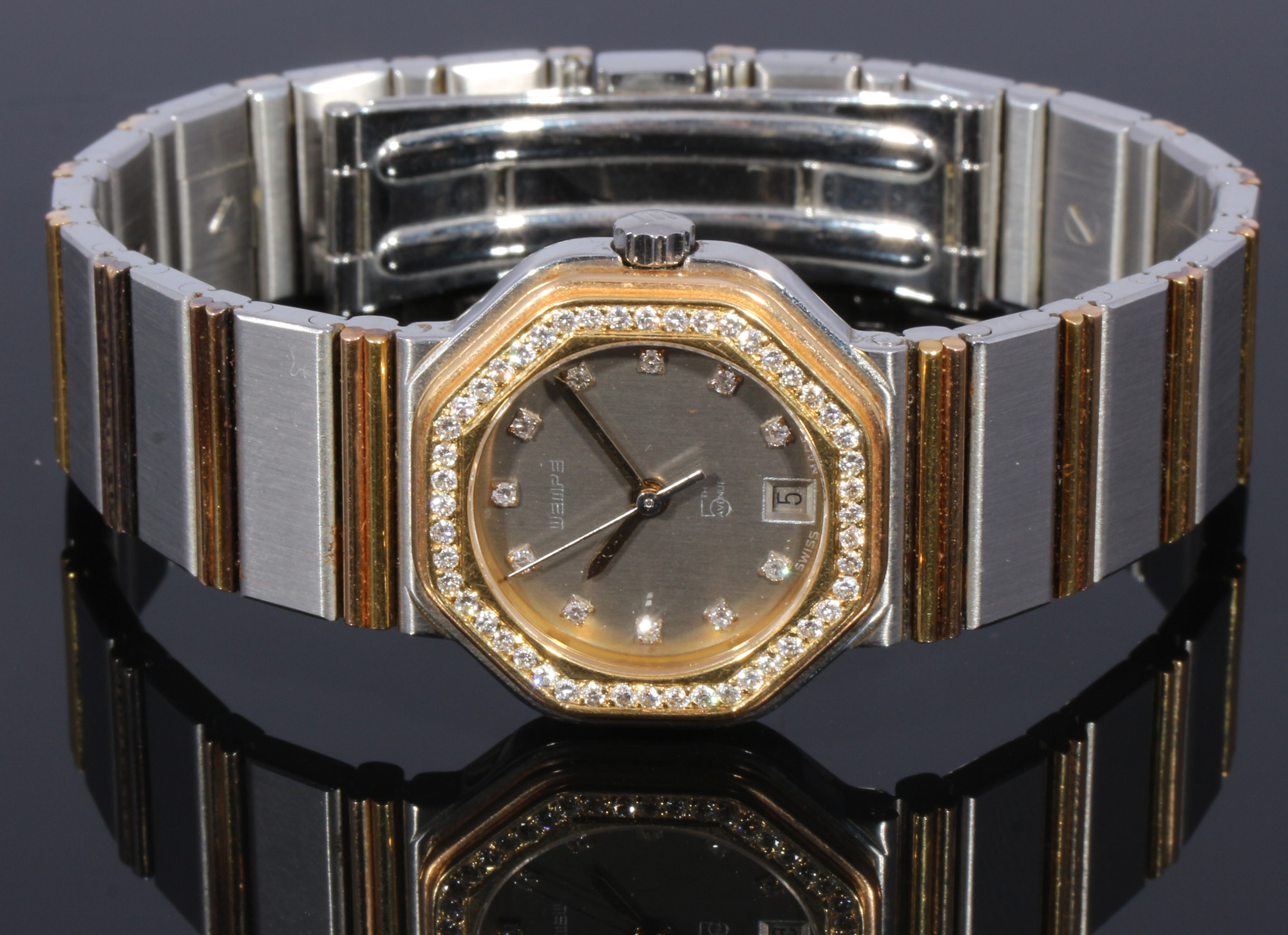 Wempe 5th Avenue ladies wrist watch with diamonds, Damen Armbanduhr mit Brillanten, - Image 3 of 5