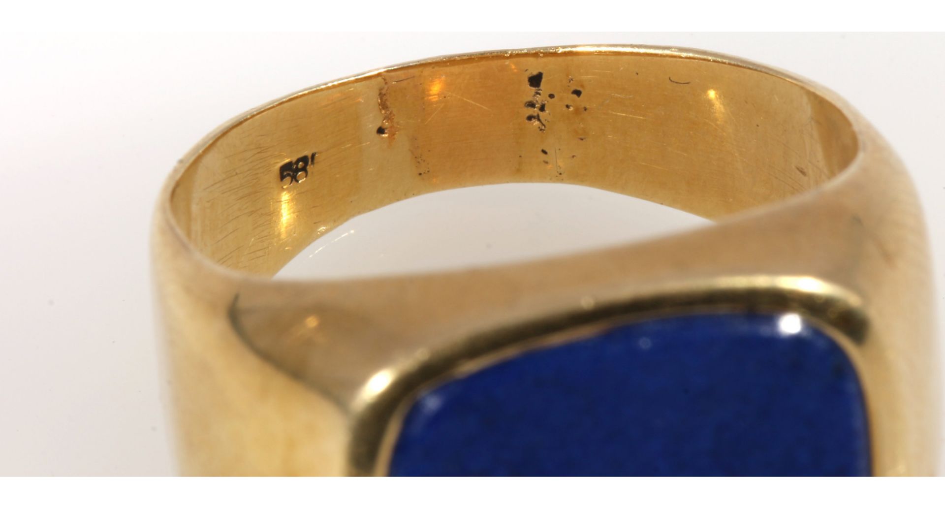 585 gold solid signet ring, 14K Gold massiver Siegelring, - Image 3 of 3
