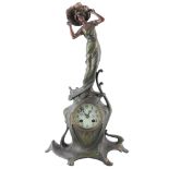 Jugendstil Figurenpendule Frankreich um 1900, french mantel clock art nouveau,