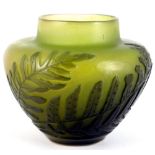 Emile Galle (1846-1904) Jugendstil Vase, 1904-1906, french art nouveau glass vase,