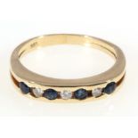 585 Gold Ring mit Saphiren und Brillanten, 14K gold ring sapphires and diamonds,