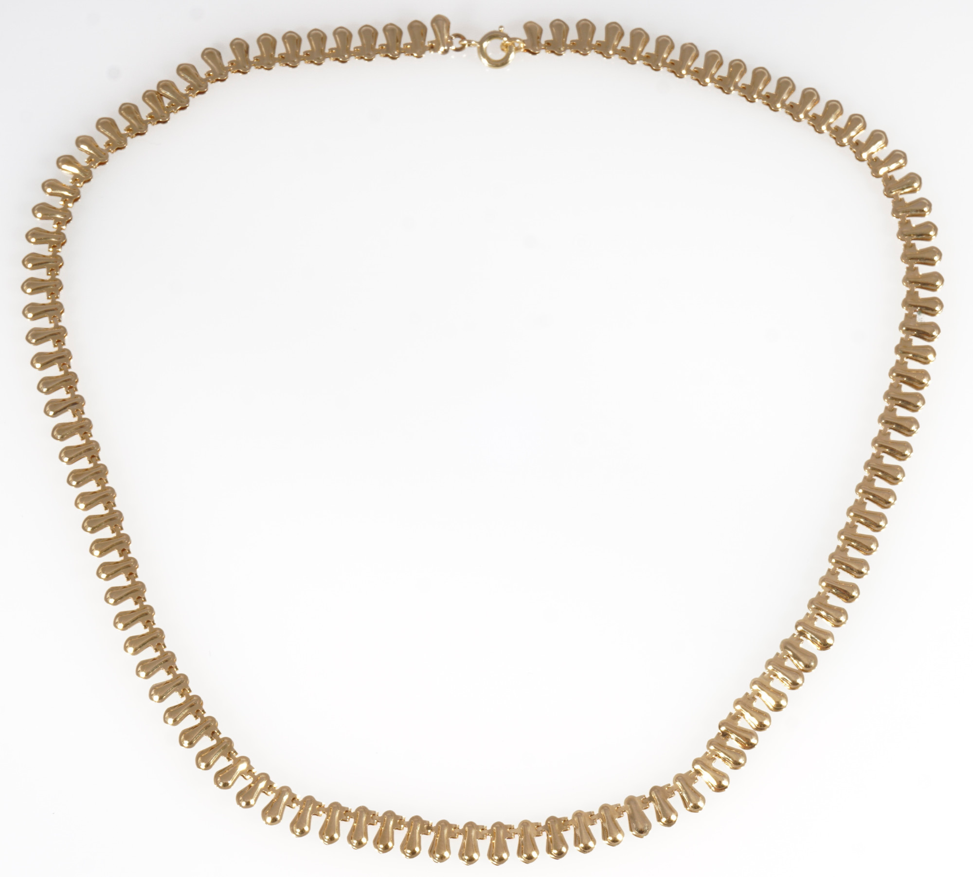 750 gold necklace in drop shape, 18K Gold Collier / Halskette in Tropenform, - Image 2 of 4