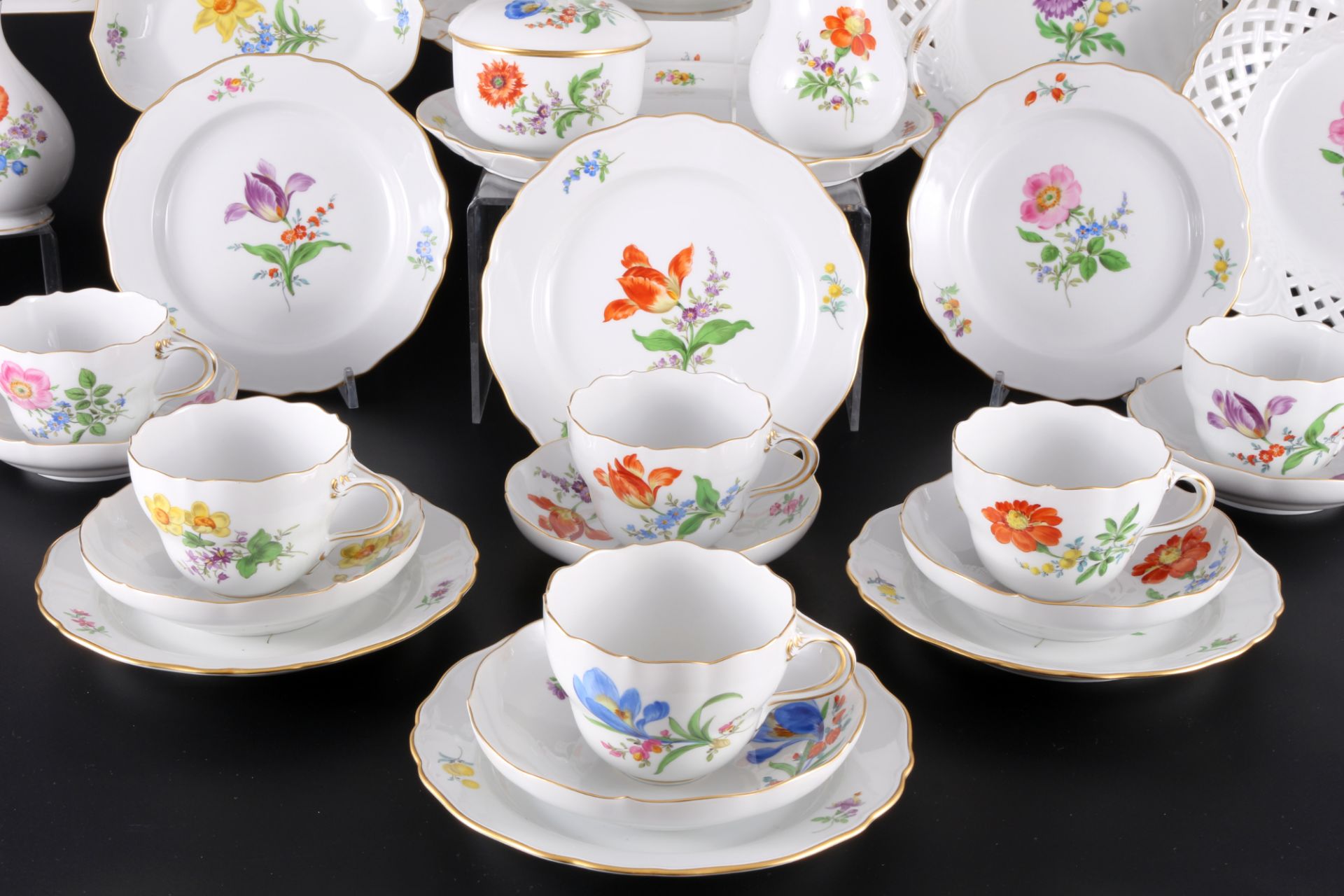 Meissen Blume Kaffeeservice für 6 Personen, coffee service for 6 pers., - Bild 5 aus 6