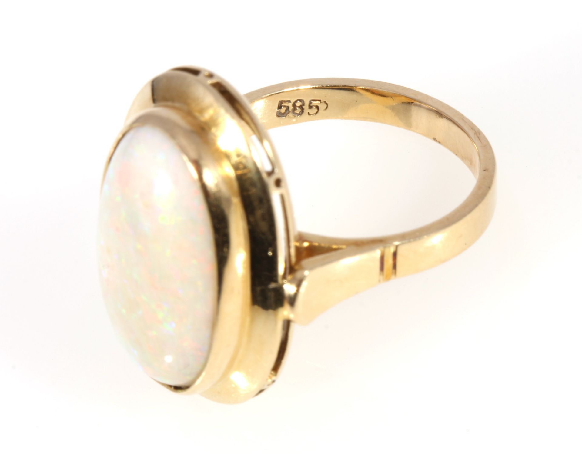 585 gold opal ring, 14K Gold Opal Ring, - Image 4 of 5