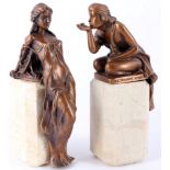 Barry Shiraishi (*1938) 2 Bronzen Les beaux arts Romeo und Julia, bronze Romeo and Juliet,