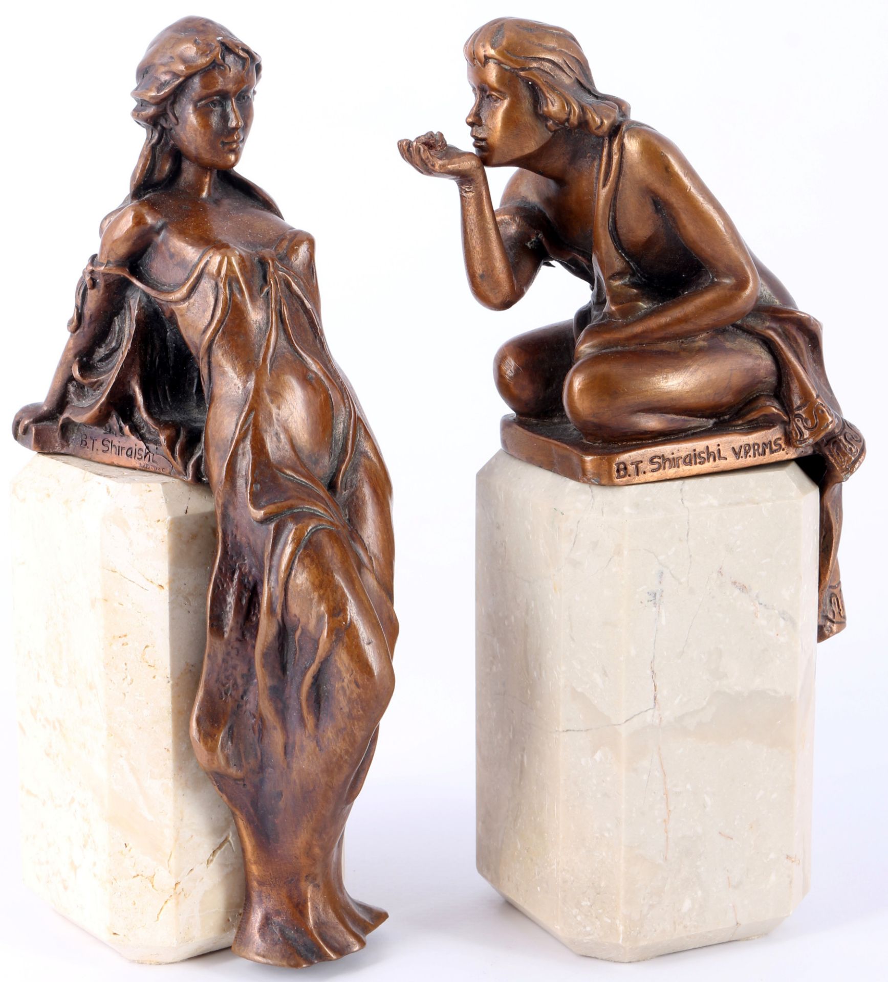Barry Shiraishi (*1938) 2 Bronzen Les beaux arts Romeo und Julia, bronze Romeo and Juliet,