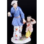 Meissen Fremde Völker Japanerin mit Kind 1.Wahl, japanese woman with child 1st choice,