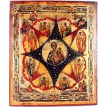 Russland Ikone Gottesmutter - unverbrennbarer Dornbusch 19. Jahrhundert, russian icon Mother of God