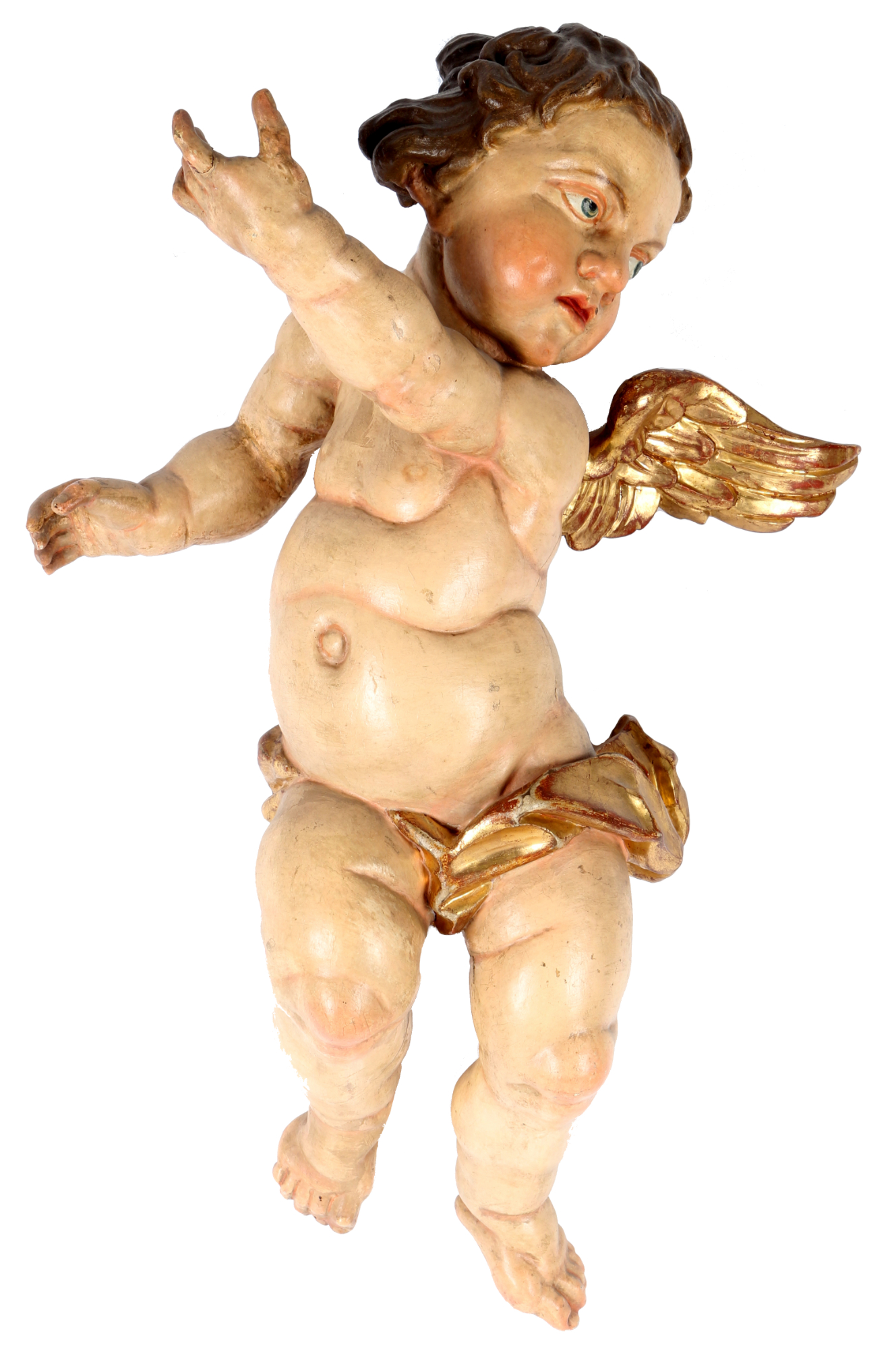 Cherub wall figure 18th century, Putto Engel Wandfigur 18. Jahrhundert,