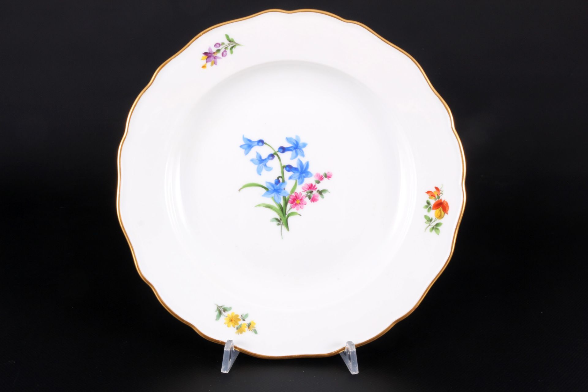 Meissen Blume 7 Speiseteller 1.Wahl, Pfeifferzeit, dinner plates 1st choice, - Bild 5 aus 6