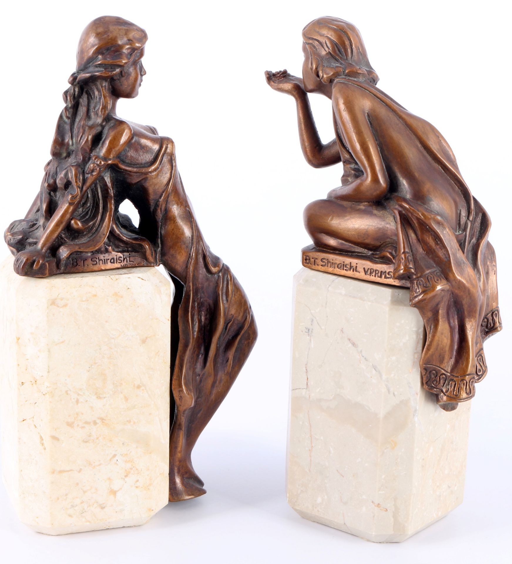 Barry Shiraishi (*1938) 2 Bronzen Les beaux arts Romeo und Julia, bronze Romeo and Juliet, - Bild 4 aus 6