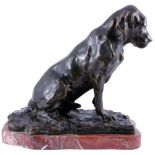 Pavel Petrovitch Troubetzkoy (1866-1938) wohl, Bronze sitzender Hund, sitting dog,