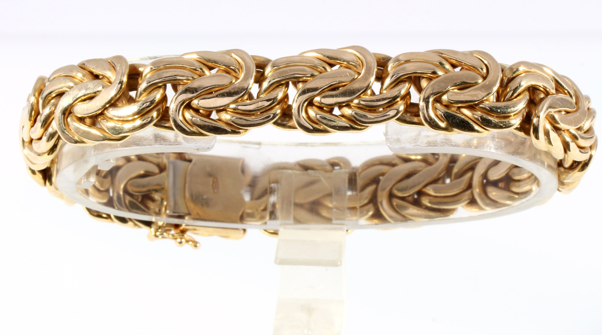750 gold solid king bracelet, 18K Gold massives Königsarmband, - Image 2 of 5