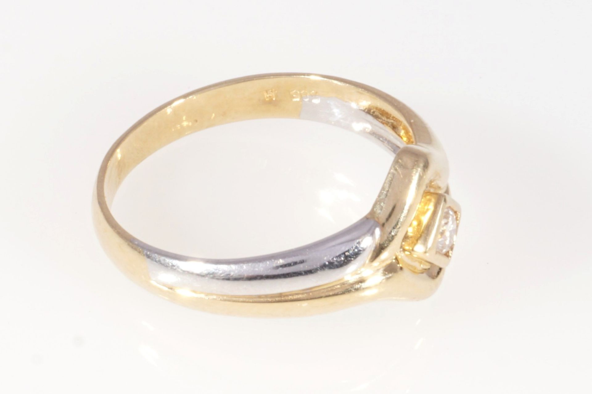 585 Gold Brillant Ring, 14K gold diamond ring, - Bild 4 aus 4