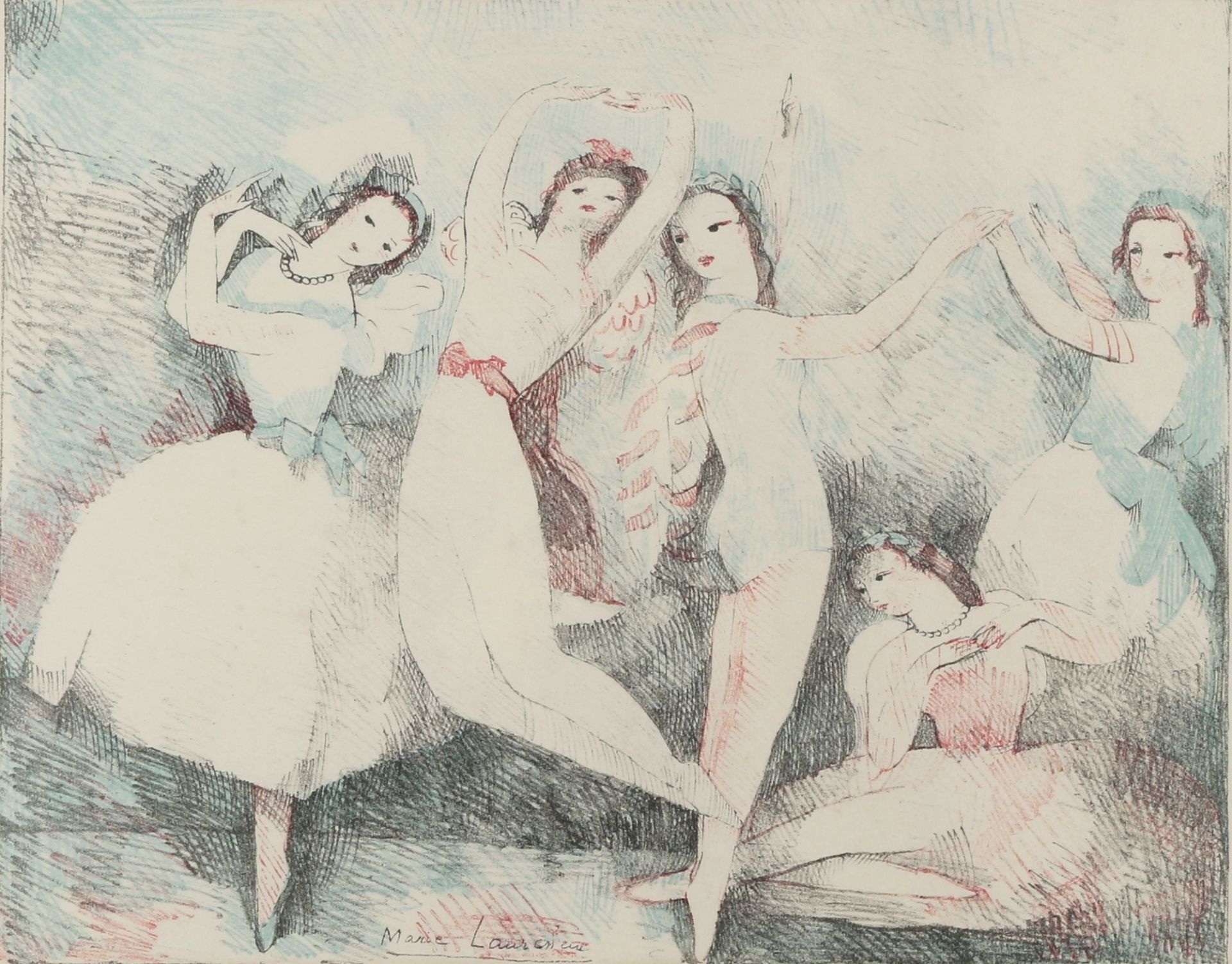 Marie Laurencin (1883-1956) Les fetes de la Danse 1937, Russische Ballerinen,