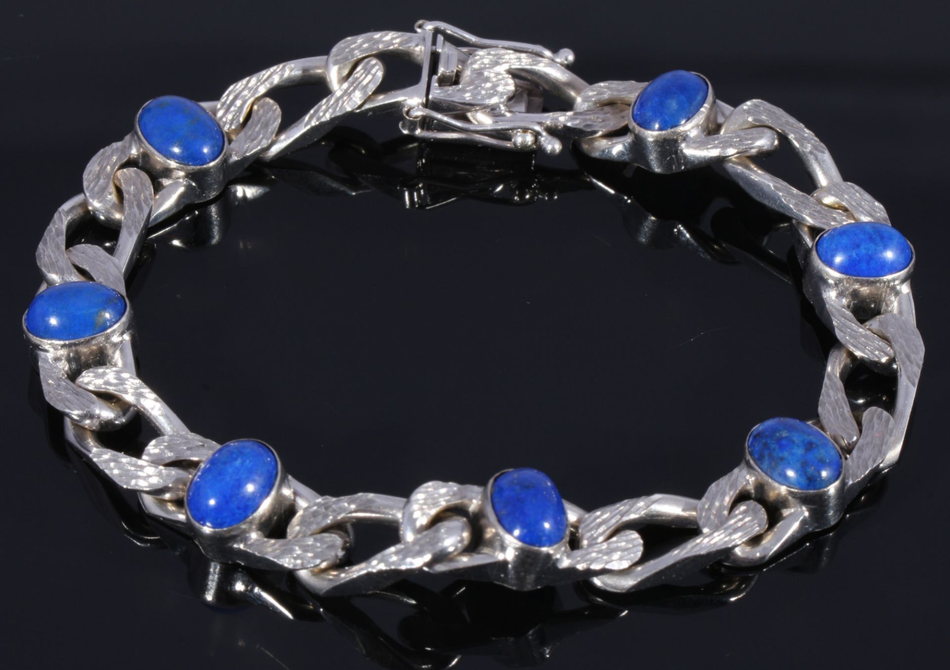 585 gold lapis lazuli bracelet, 14K Gold Lapislazuli Armband,